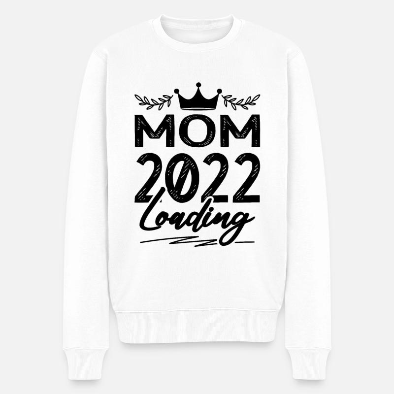 Mom 2022 Loading - Männer Premium Bio Pullover - Weiß