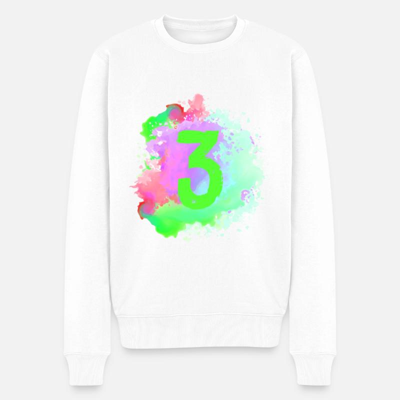 3 Nombre d’objets blob - Pull Premium bio Homme - blanc