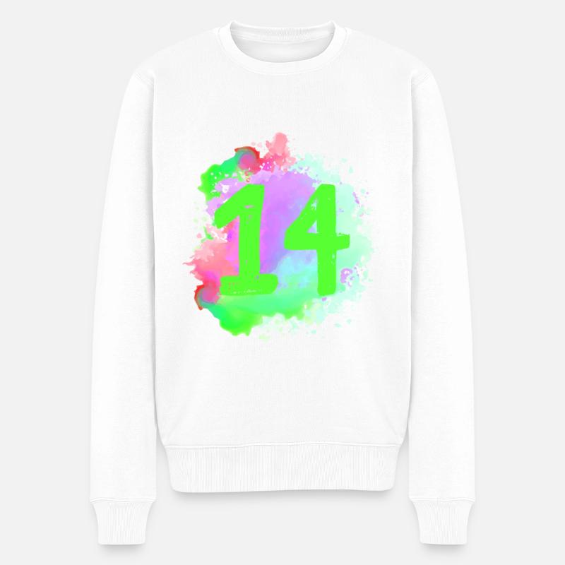 14 Nombre d’objets blob - Pull Premium bio Homme - blanc