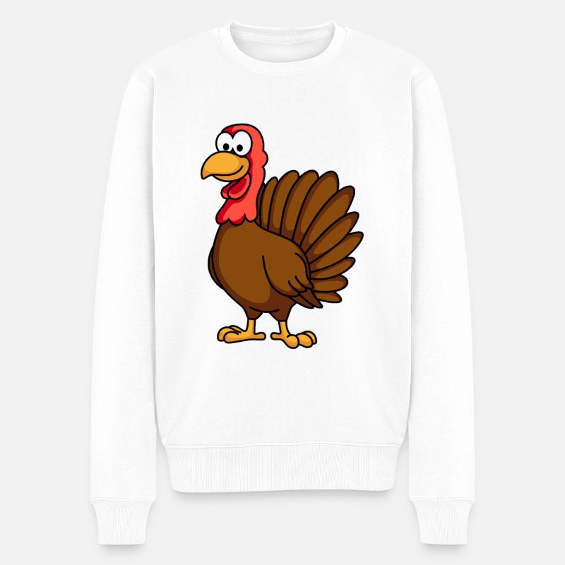 Truthan Comic Tier - Männer Premium Bio Pullover - Weiß