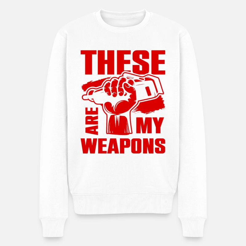 Armes de barbier - Pull Premium bio Homme - blanc