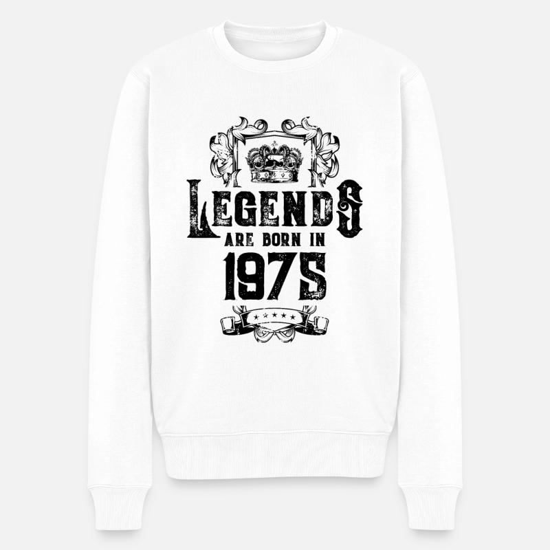 1975 légendes anniversaire - Pull Premium bio Homme - blanc