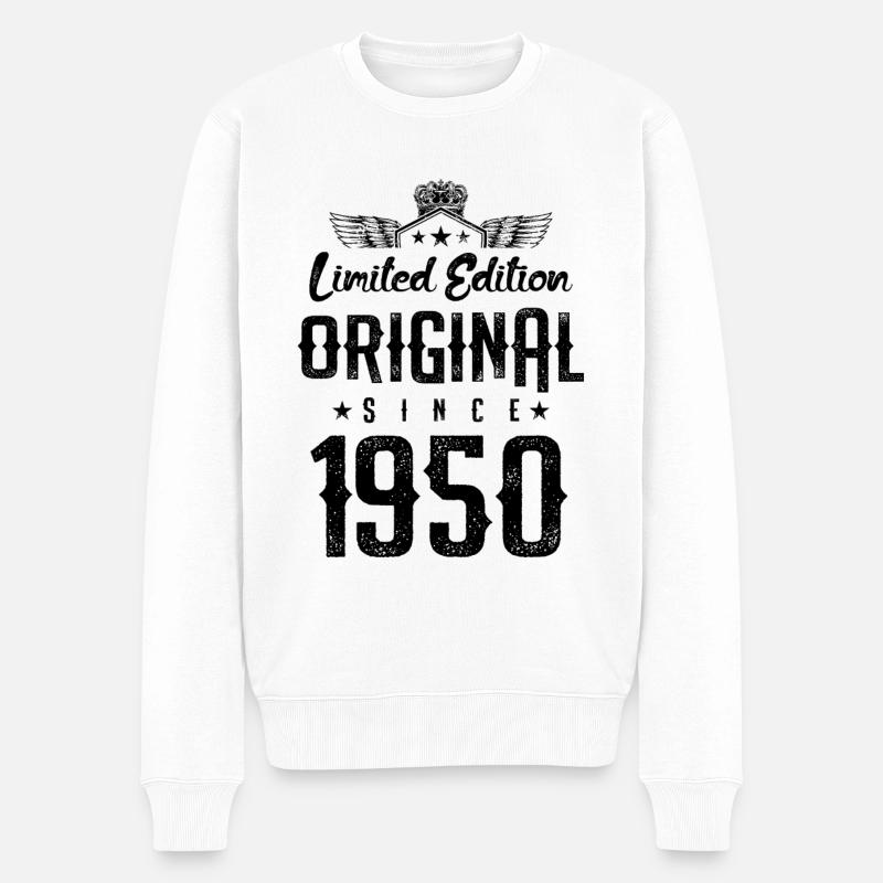 1950 limited edition - Männer Premium Bio Pullover - Weiß
