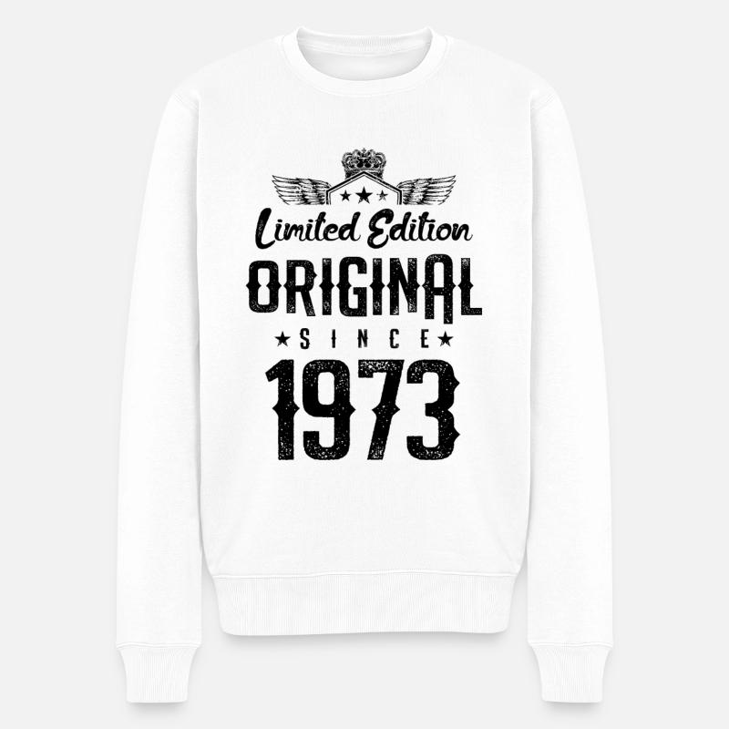 1973 limited edition - Männer Premium Bio Pullover - Weiß