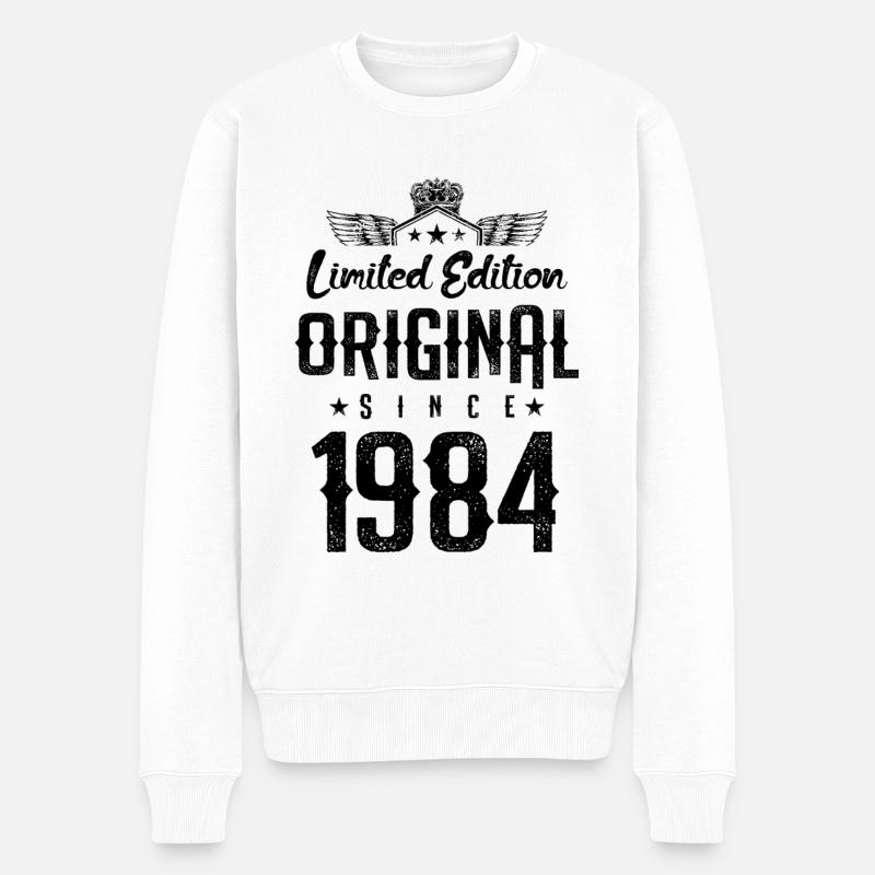 1984 limited edition - Männer Premium Bio Pullover - Weiß