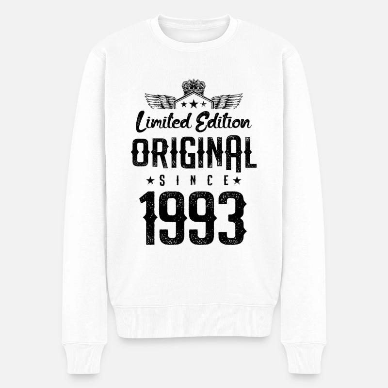 1993 limited edition - Männer Premium Bio Pullover - Weiß