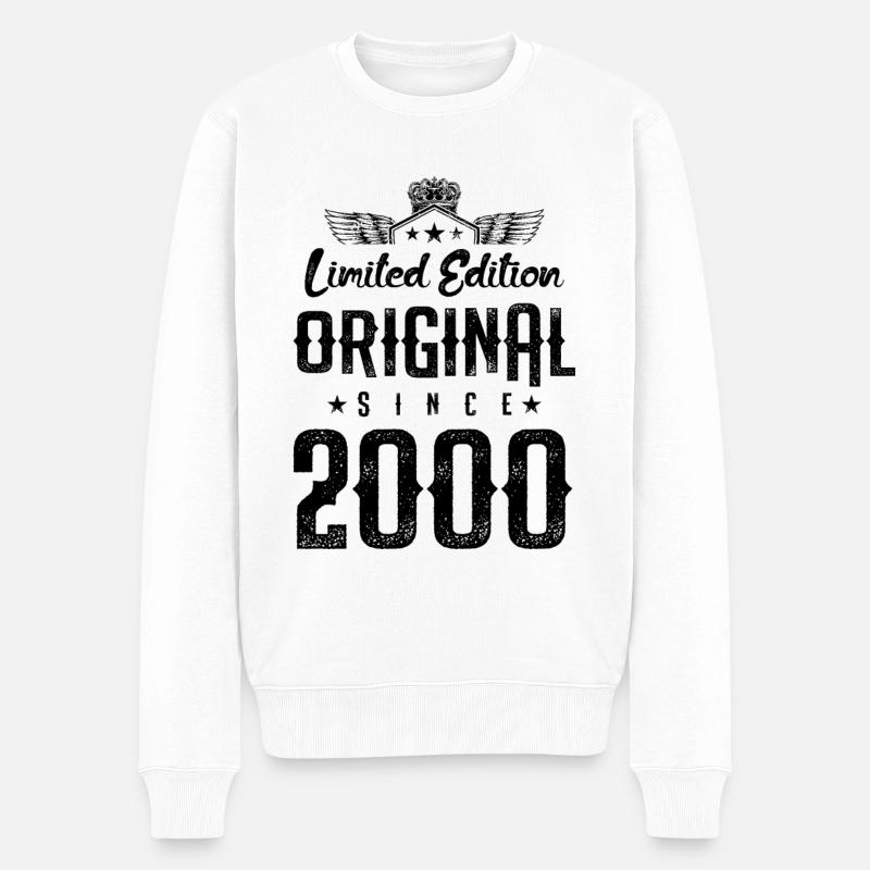 Édition limitée 2000 - Pull Premium bio Homme - blanc