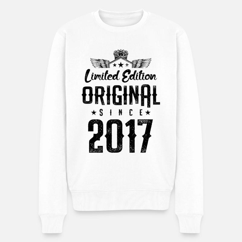 2017 limited edition - Männer Premium Bio Pullover - Weiß