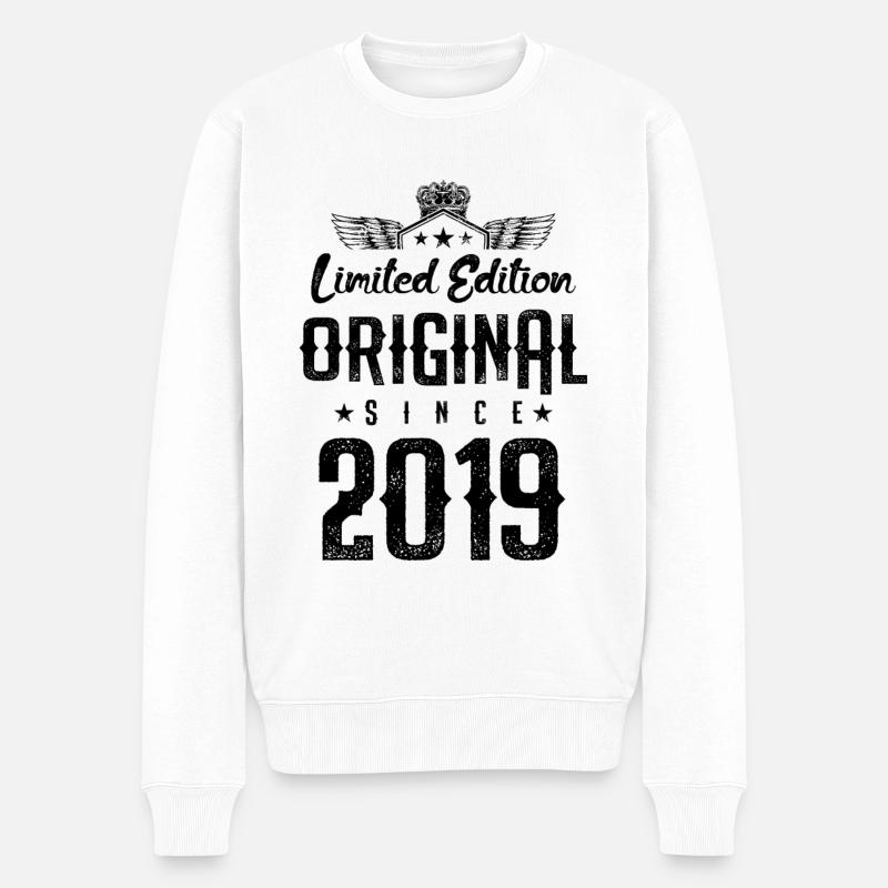 2019 limited edition - Männer Premium Bio Pullover - Weiß