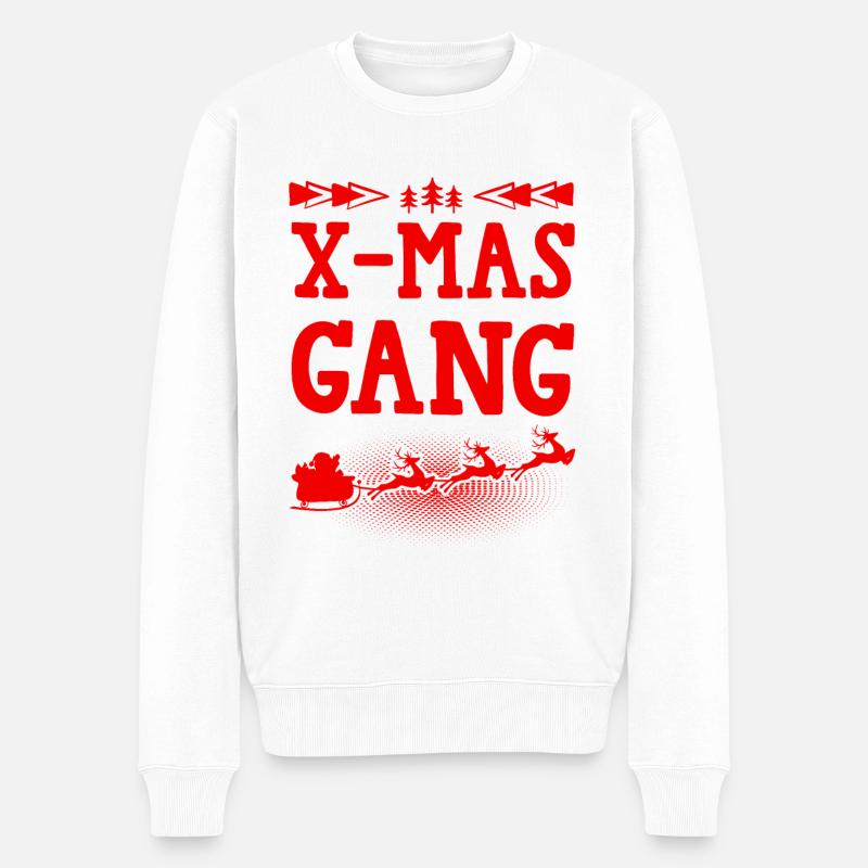 X-mas Gang - Männer Premium Bio Pullover - Weiß