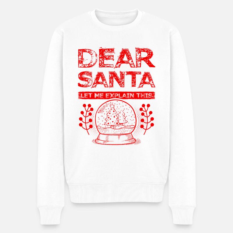 Dear Santa - Männer Premium Bio Pullover - Weiß