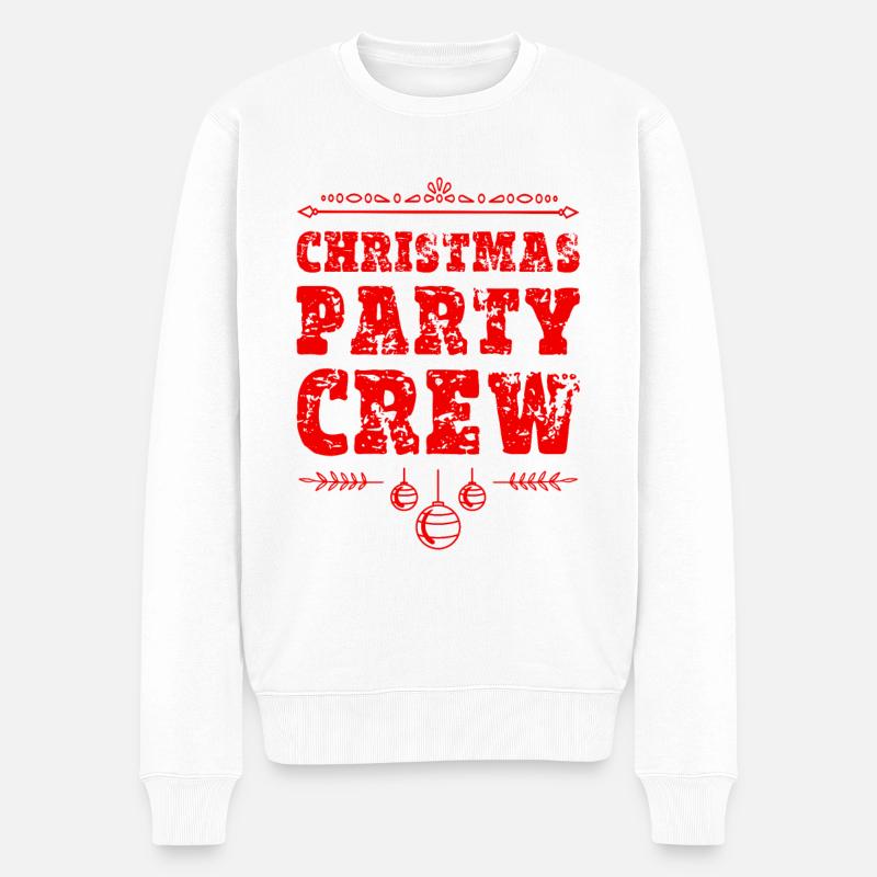 Christmas Party Crew - Männer Premium Bio Pullover - Weiß