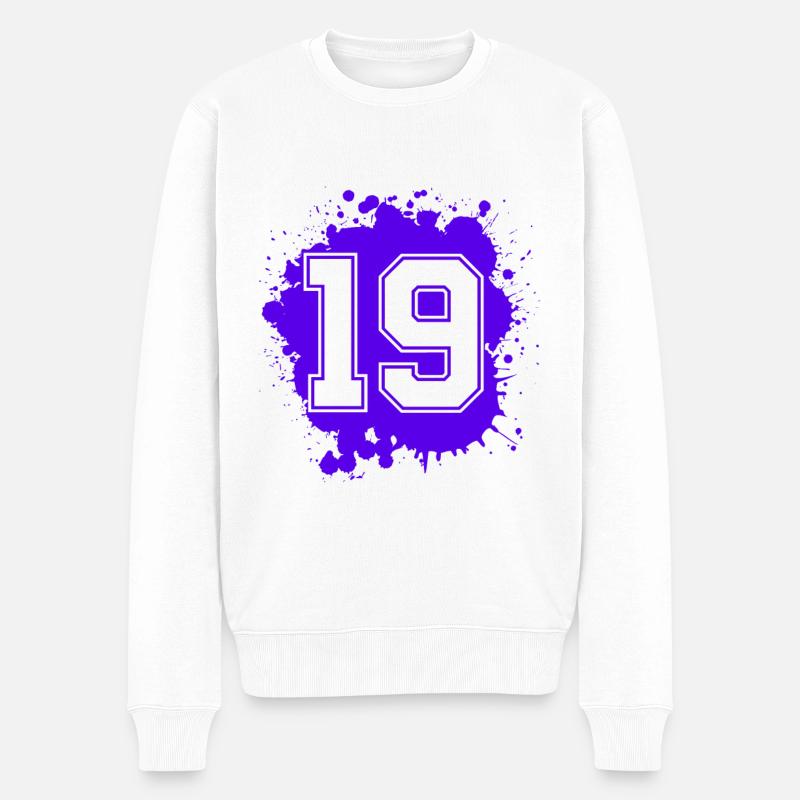19 Nombre d’objets blob - Pull Premium bio Homme - blanc
