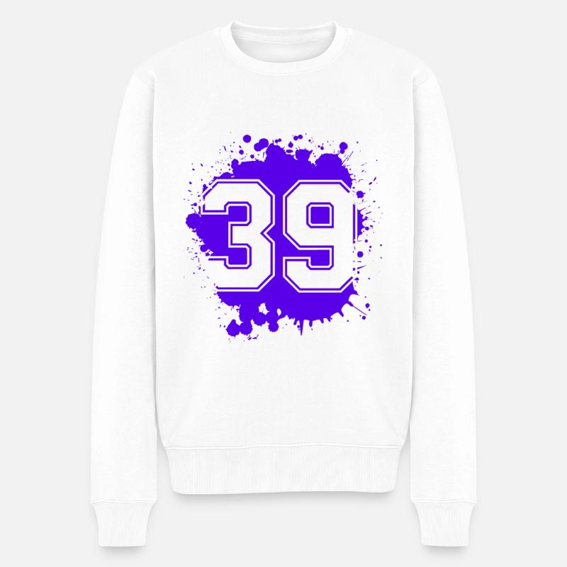 39 Nombre d’objets blob - Pull Premium bio Homme - blanc