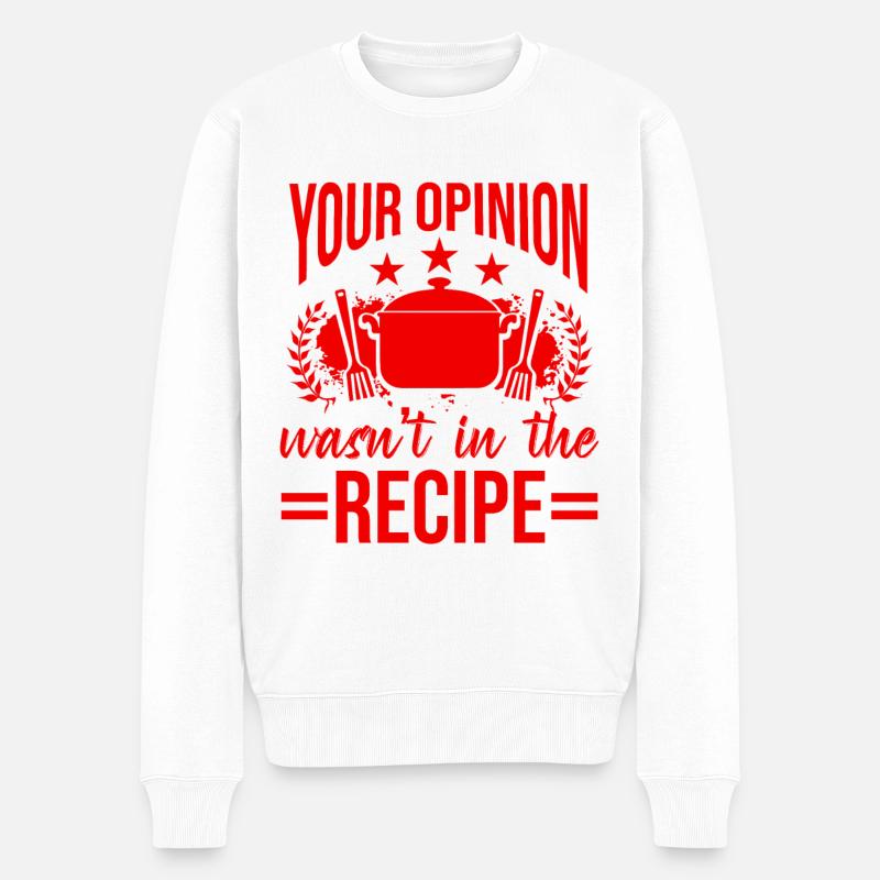 Recette de cuisine - Pull Premium bio Homme - blanc