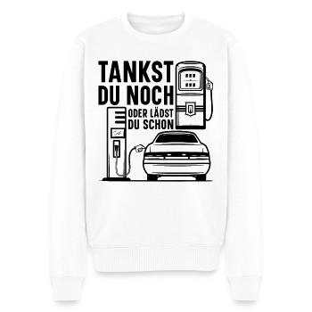 Station de remplissage de voiture électrique Station de recharge de voiture électrique - Pull Premium bio Homme - blanc - Devant - Thijin (182cm)