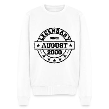 Legendary since August 2000 - Geburtstag - Männer Premium Bio Pullover - Weiß - Vorne - Thijin (182cm)