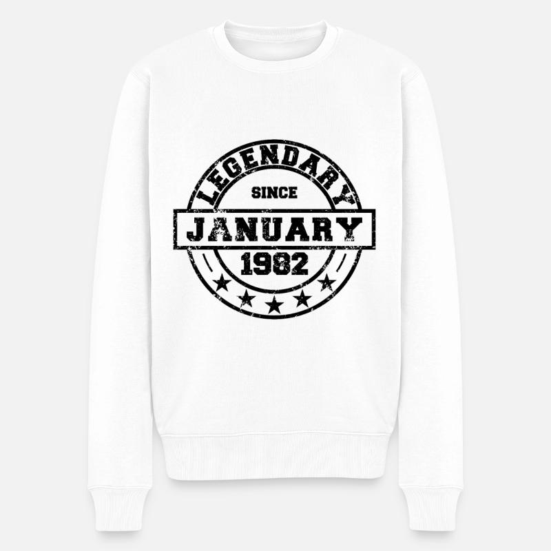 Légendaire depuis janvier 1982 - Anniversaire - Pull Premium bio Homme - blanc