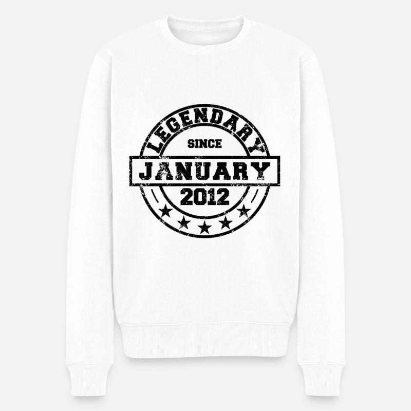 Légendaire depuis janvier 2012 - Anniversaire - Pull Premium bio Homme - blanc