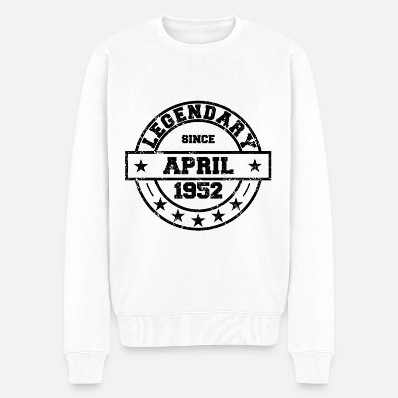 Légendaire depuis avril 1952 - Anniversaire - Pull Premium bio Homme - blanc