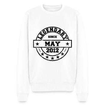 Légendaire depuis mai 2012 - Anniversaire - Pull Premium bio Homme - blanc - Devant - Thijin (182cm)