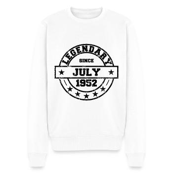 Legendary since July 1952 - Geburtstag - Männer Premium Bio Pullover - Weiß - Vorne - Thijin (182cm)
