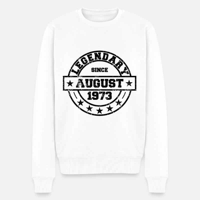 Légendaire depuis août 1973 - Anniversaire - Pull Premium bio Homme - blanc