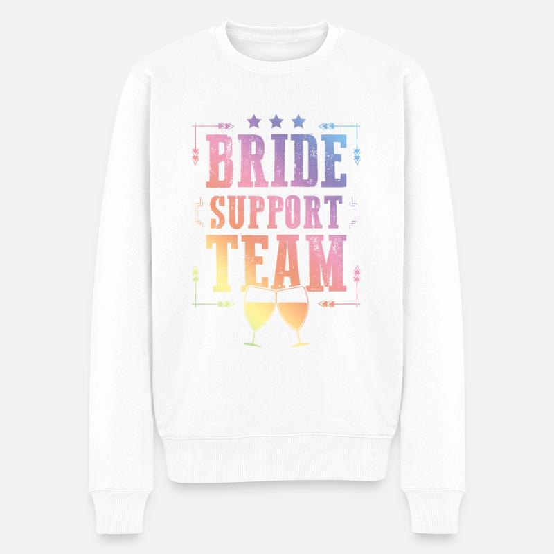 Team Bride - Männer Premium Bio Pullover - Weiß