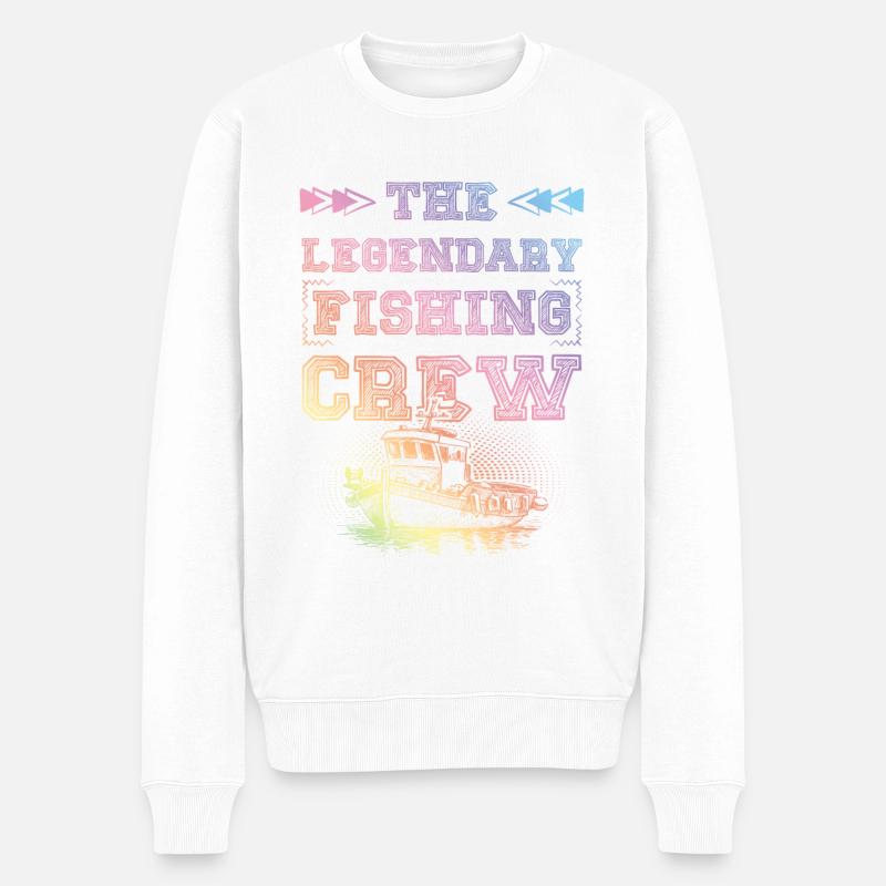 Legendary Fishing Team - Männer Premium Bio Pullover - Weiß