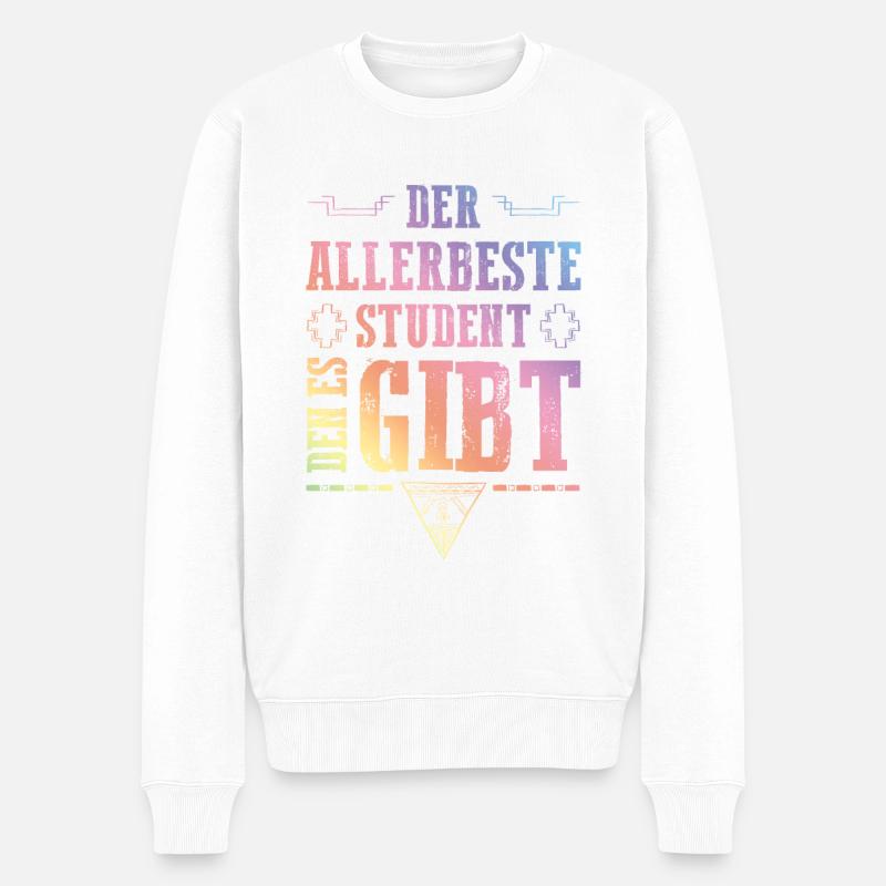Allerbester Student - Männer Premium Bio Pullover - Weiß
