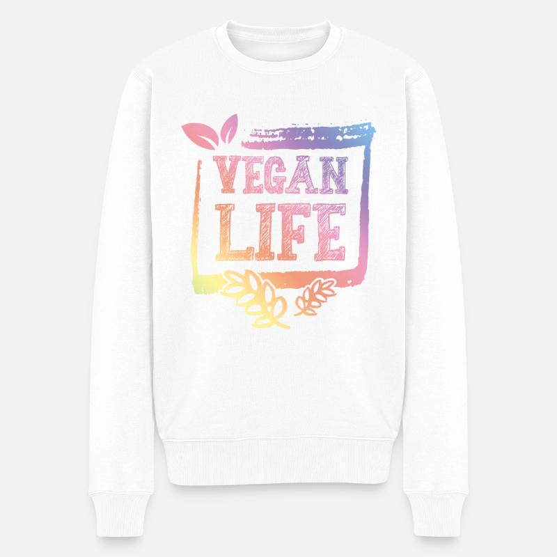 Vie végétalienne - Pull Premium bio Homme - blanc