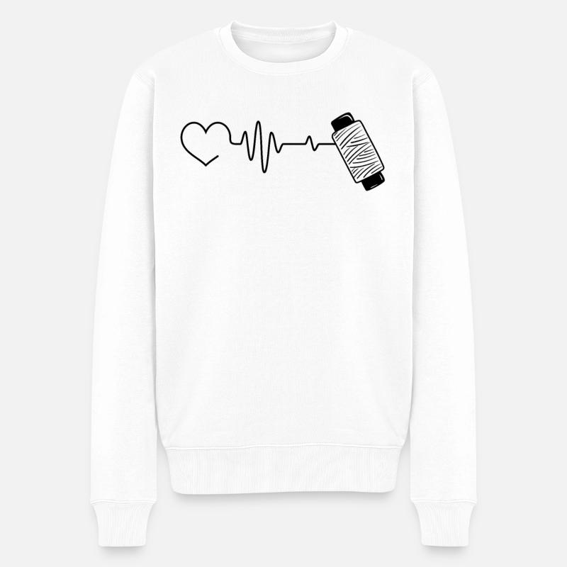 Couturière Couturière - Pull Premium bio Homme - blanc