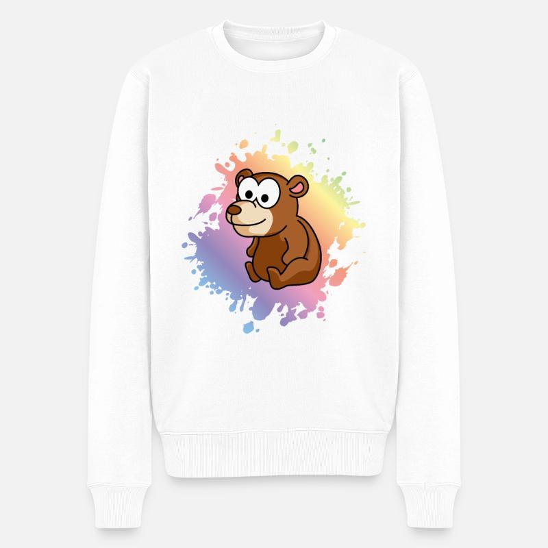Bande dessinée Ours - Pull Premium bio Homme - blanc