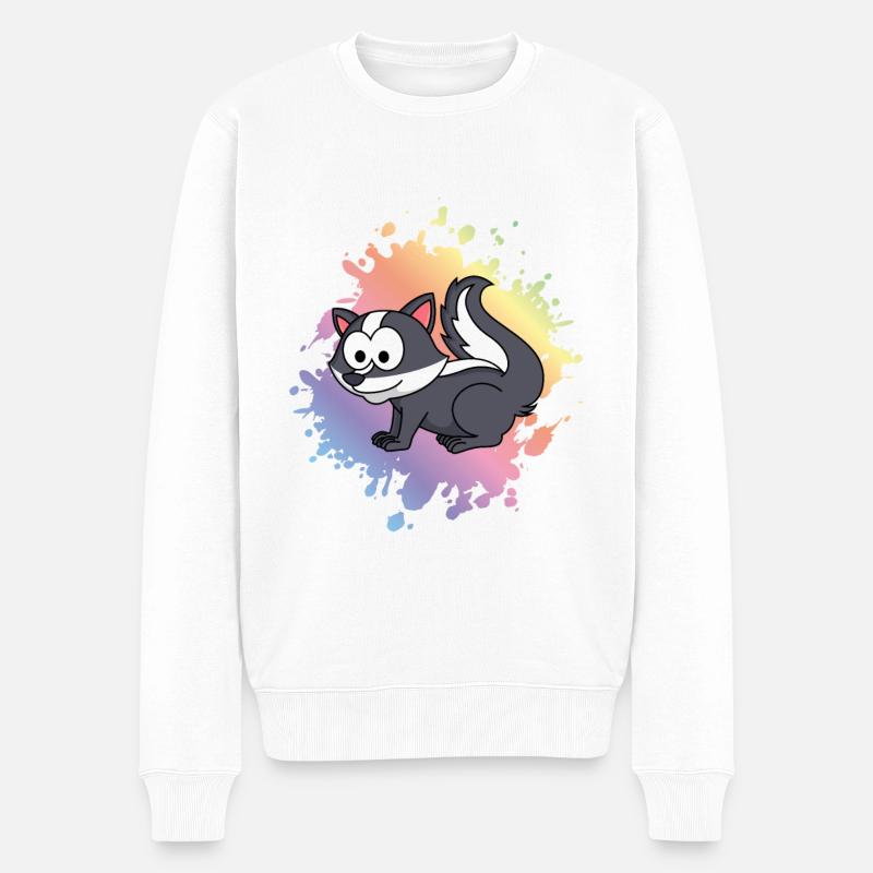 Stinker Comic Tier - Männer Premium Bio Pullover - Weiß