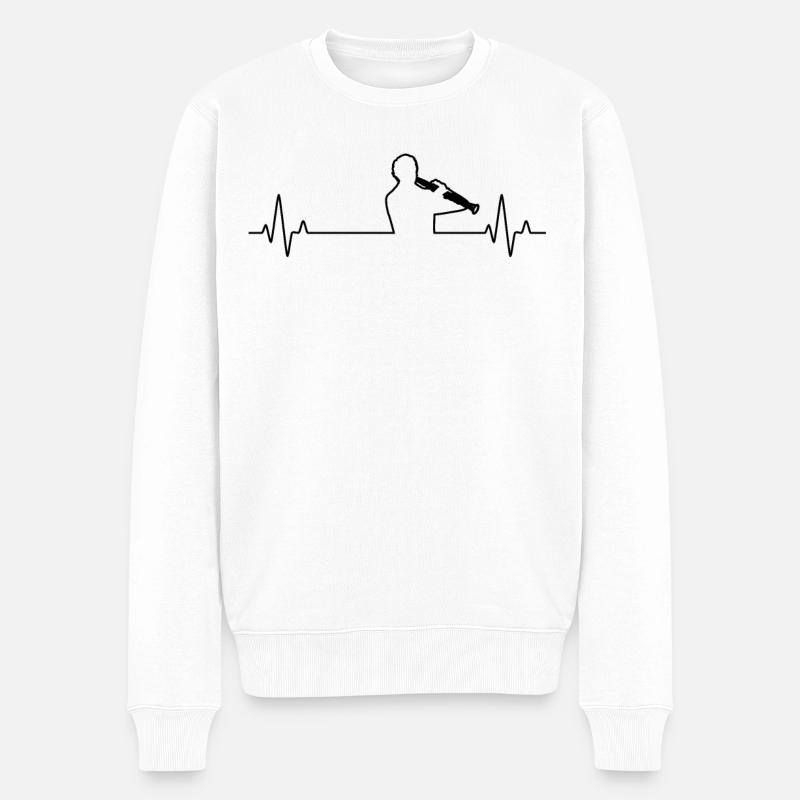 Clarinette Clarinettiste Clarinettiste - Pull Premium bio Homme - blanc