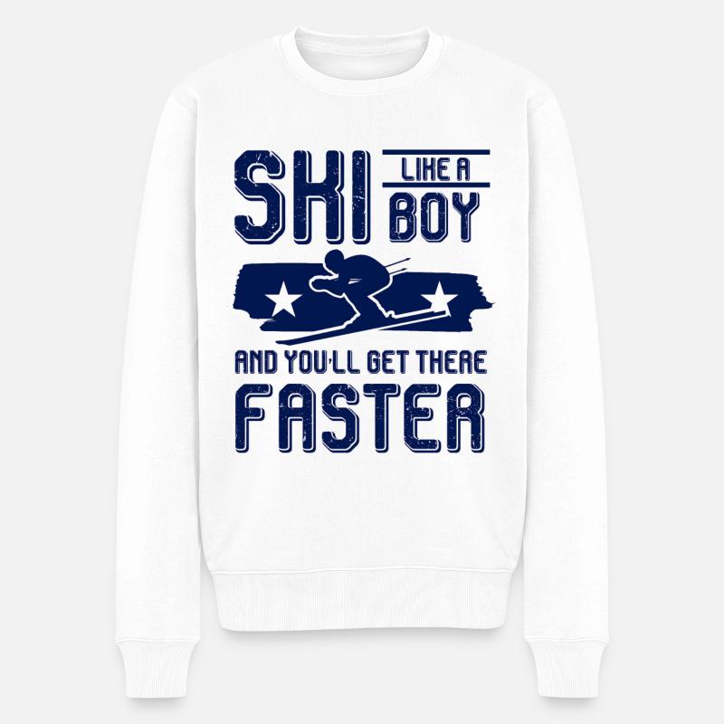 Garçon de ski - Pull Premium bio Homme - blanc