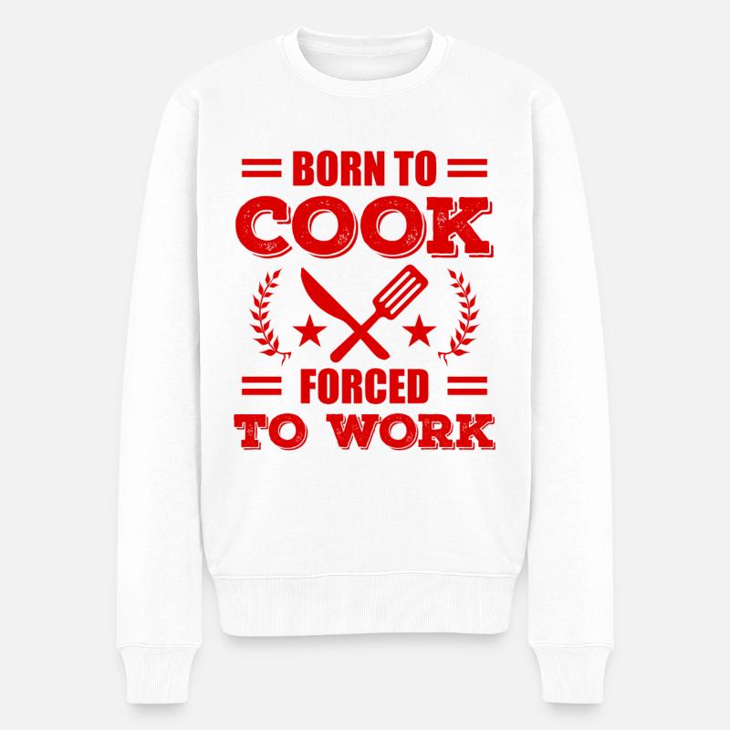 Né pour cuisiner - Pull Premium bio Homme - blanc