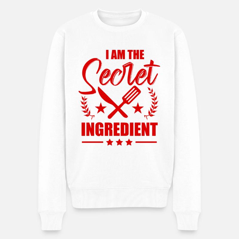 Kochen zutaten - Männer Premium Bio Pullover - Weiß