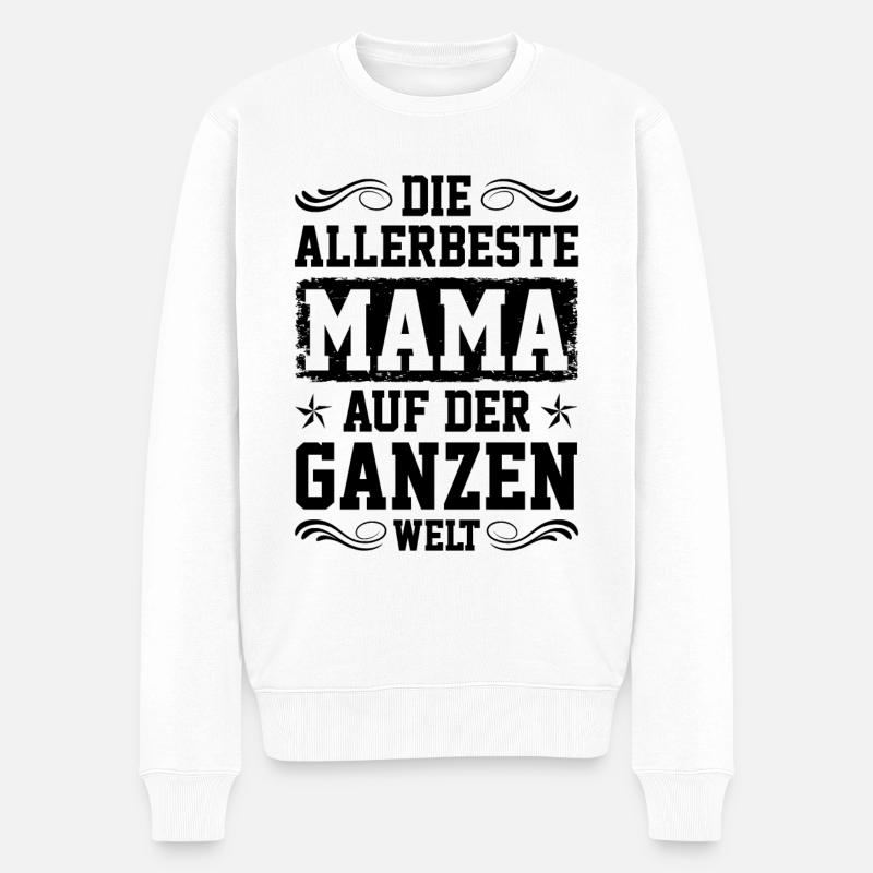 Beste Mama der Welt - Männer Premium Bio Pullover - Weiß