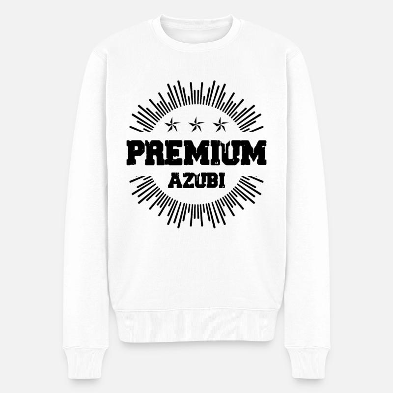 Premium Azubi - Männer Premium Bio Pullover - Weiß