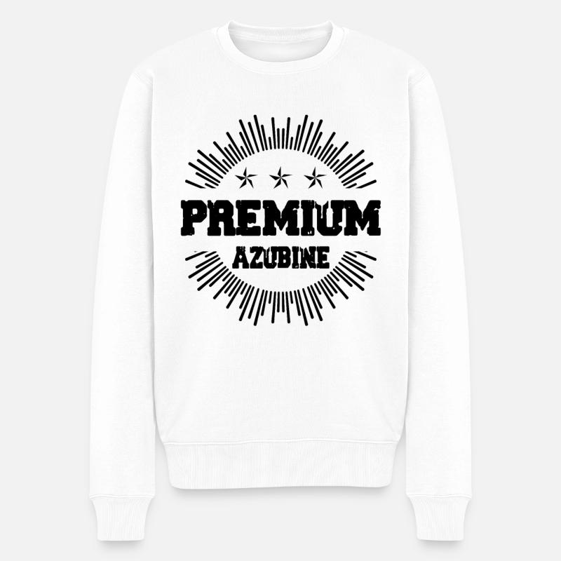 Premium Azubine - Männer Premium Bio Pullover - Weiß