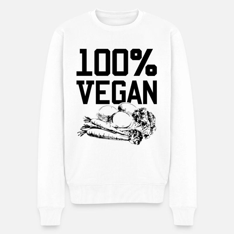100% végétalien - Pull Premium bio Homme - blanc
