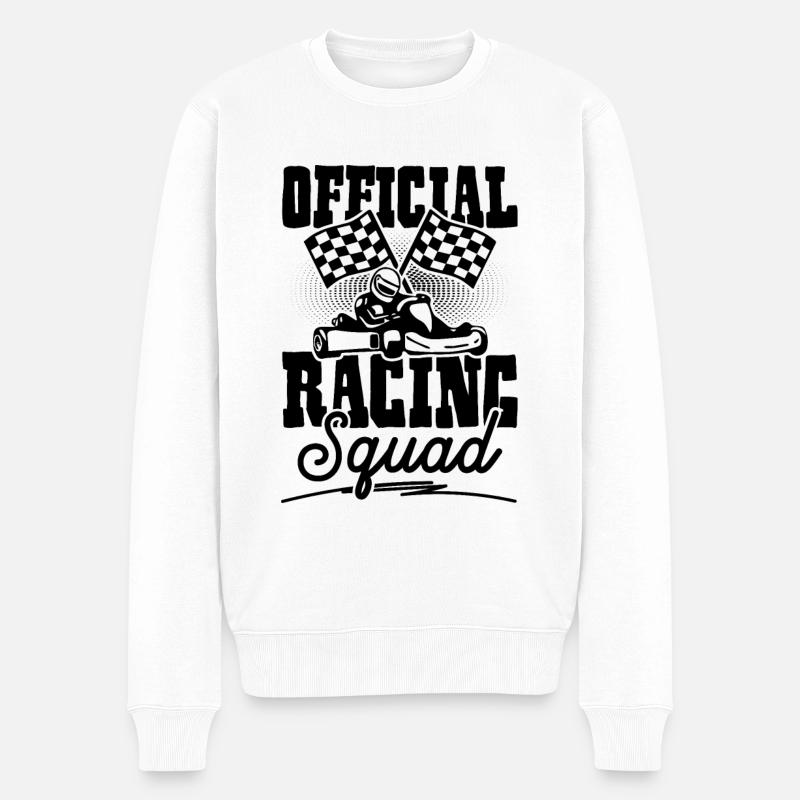 Racing Squad - Männer Premium Bio Pullover - Weiß