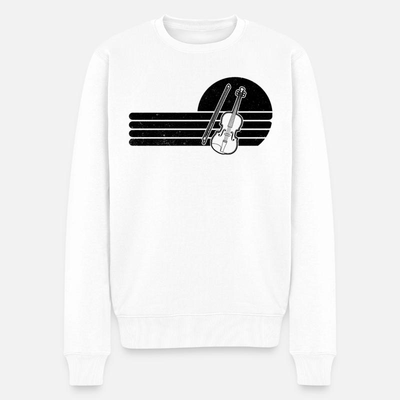 Violon Violoniste Violoniste - Pull Premium bio Homme - blanc