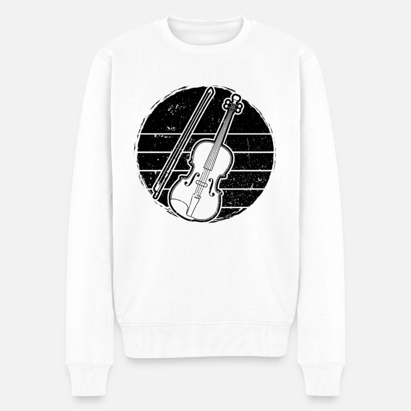 Violon Violoniste Violoniste - Pull Premium bio Homme - blanc