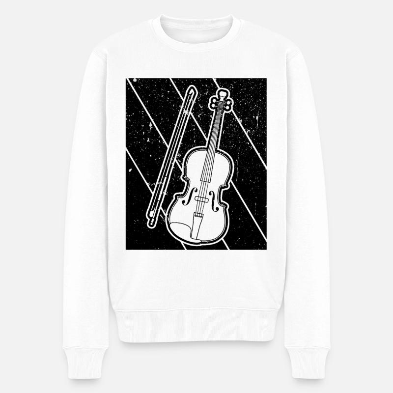Violon Violoniste Violoniste - Pull Premium bio Homme - blanc