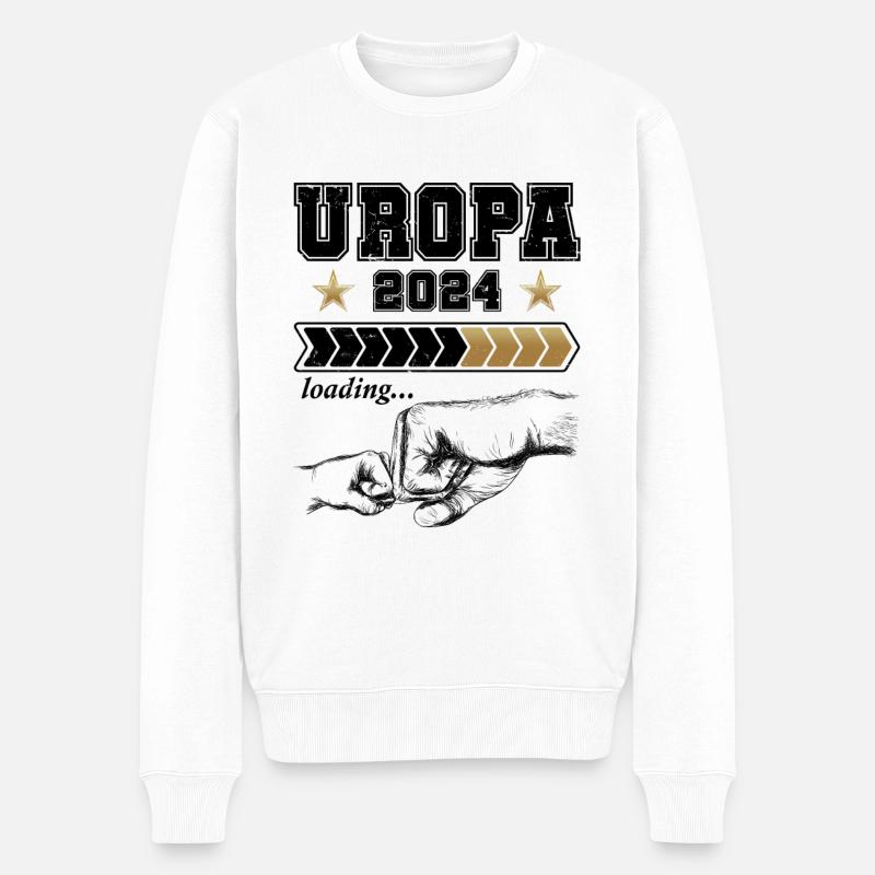 Werdender Uropa Loading 2024 - Männer Premium Bio Pullover - Weiß
