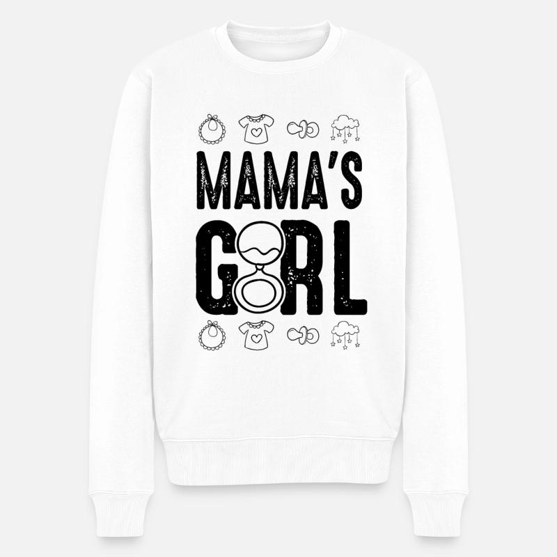 baby mamas mädchen - Männer Premium Bio Pullover - Weiß
