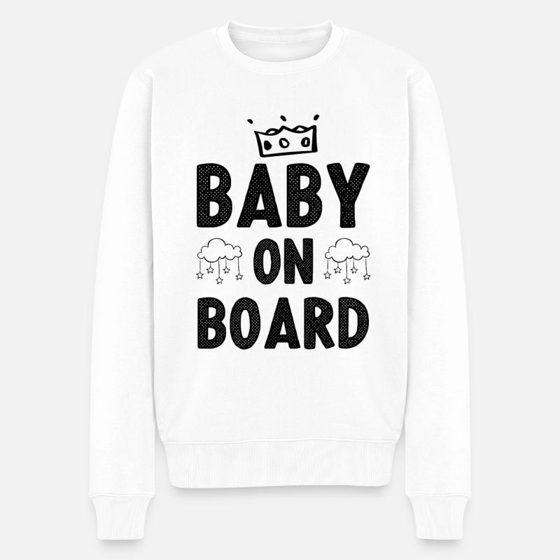 bébé à bord - Pull Premium bio Homme - blanc