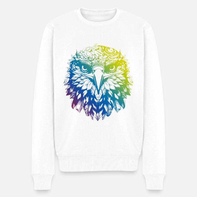 Aigle Mandala Boho - Pull Premium bio Homme - blanc